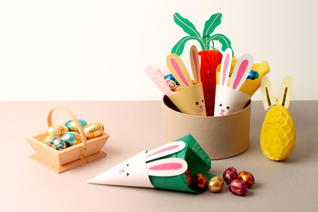 Cute cones to collect your Easter Eggs