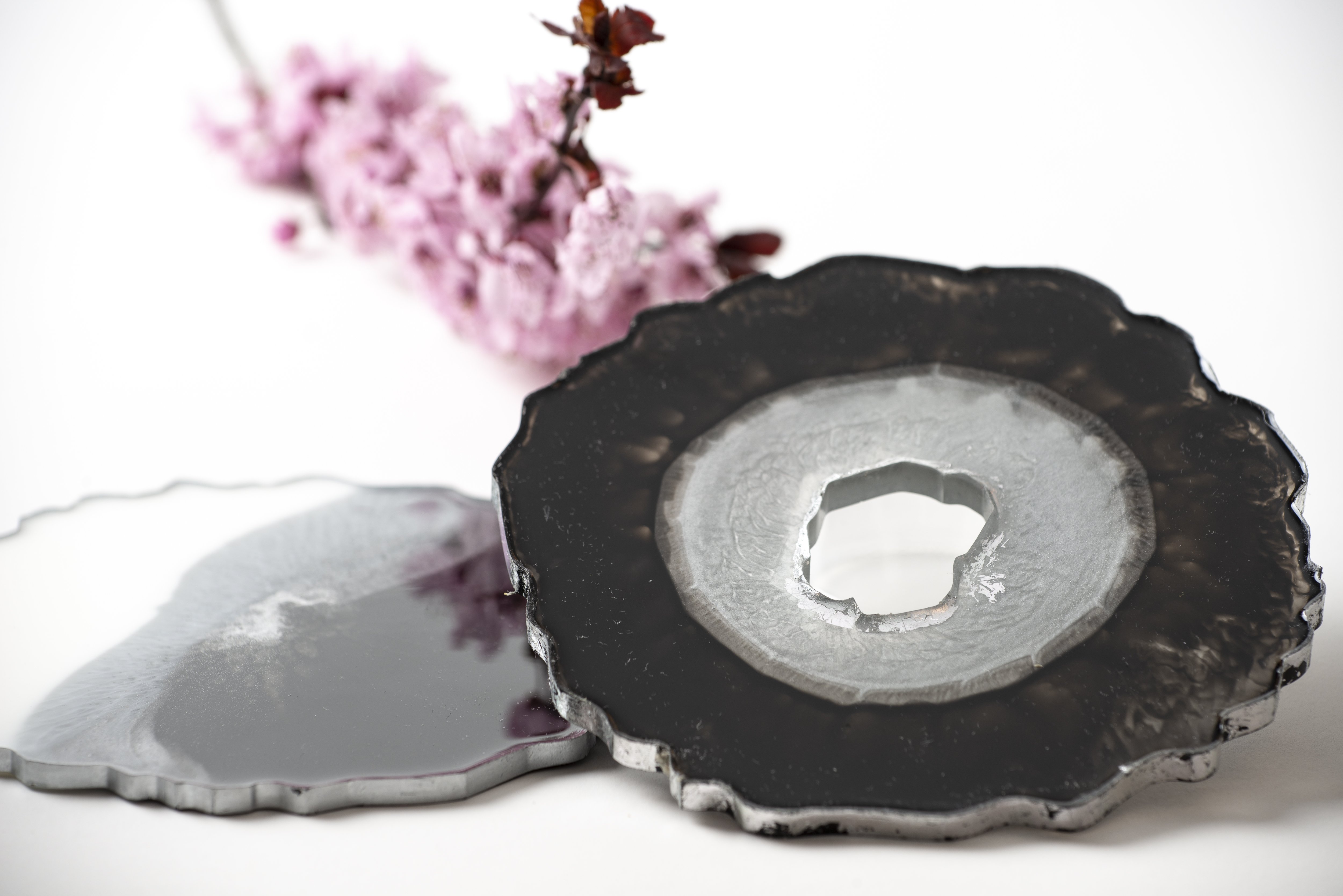 GEODE DECORATIVE GLASS COASTERS