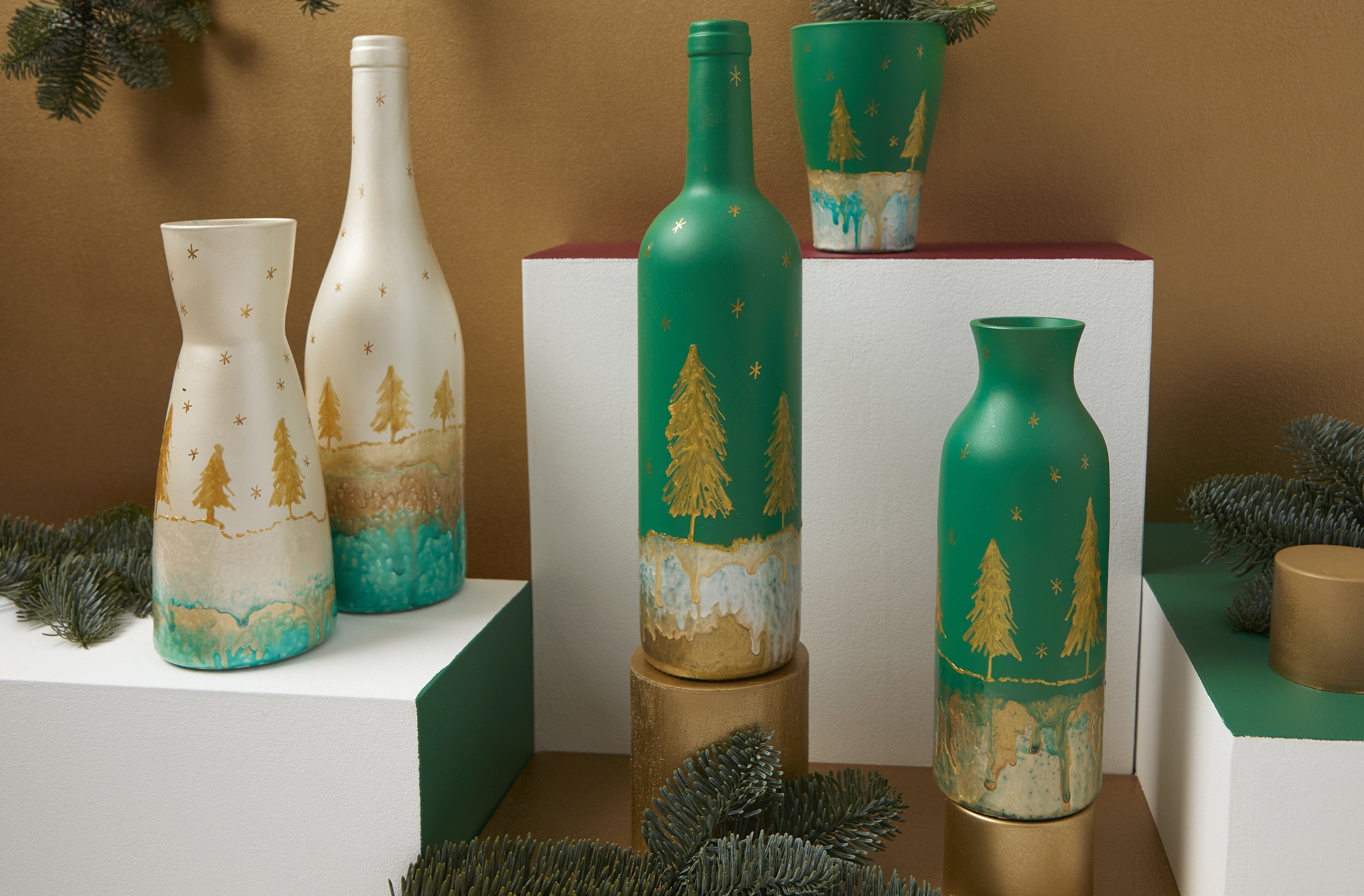 Vases en récup de verrerie