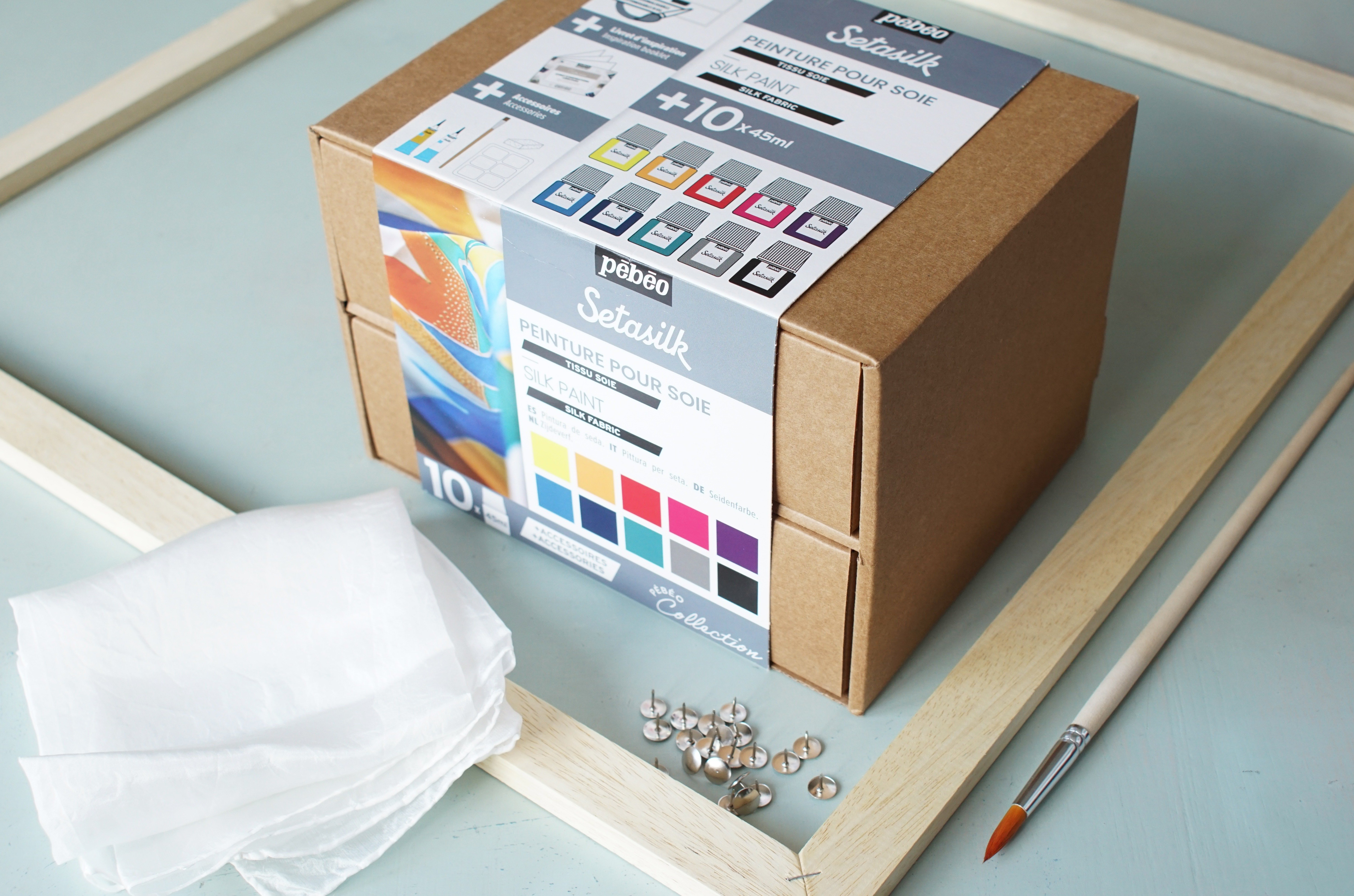 coffret de peinture sur soie setasilk