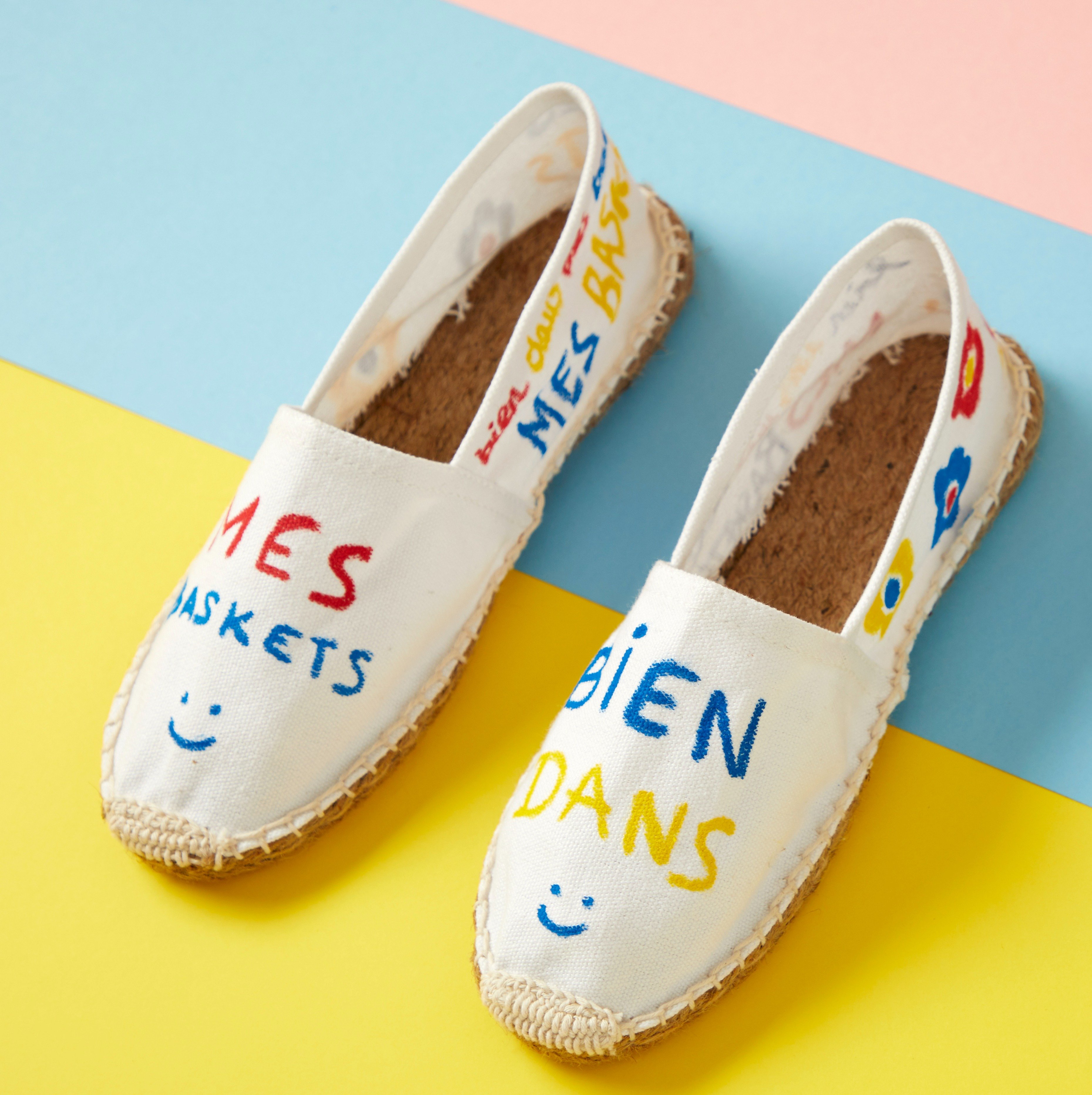 Espadrilles mit Botschaft