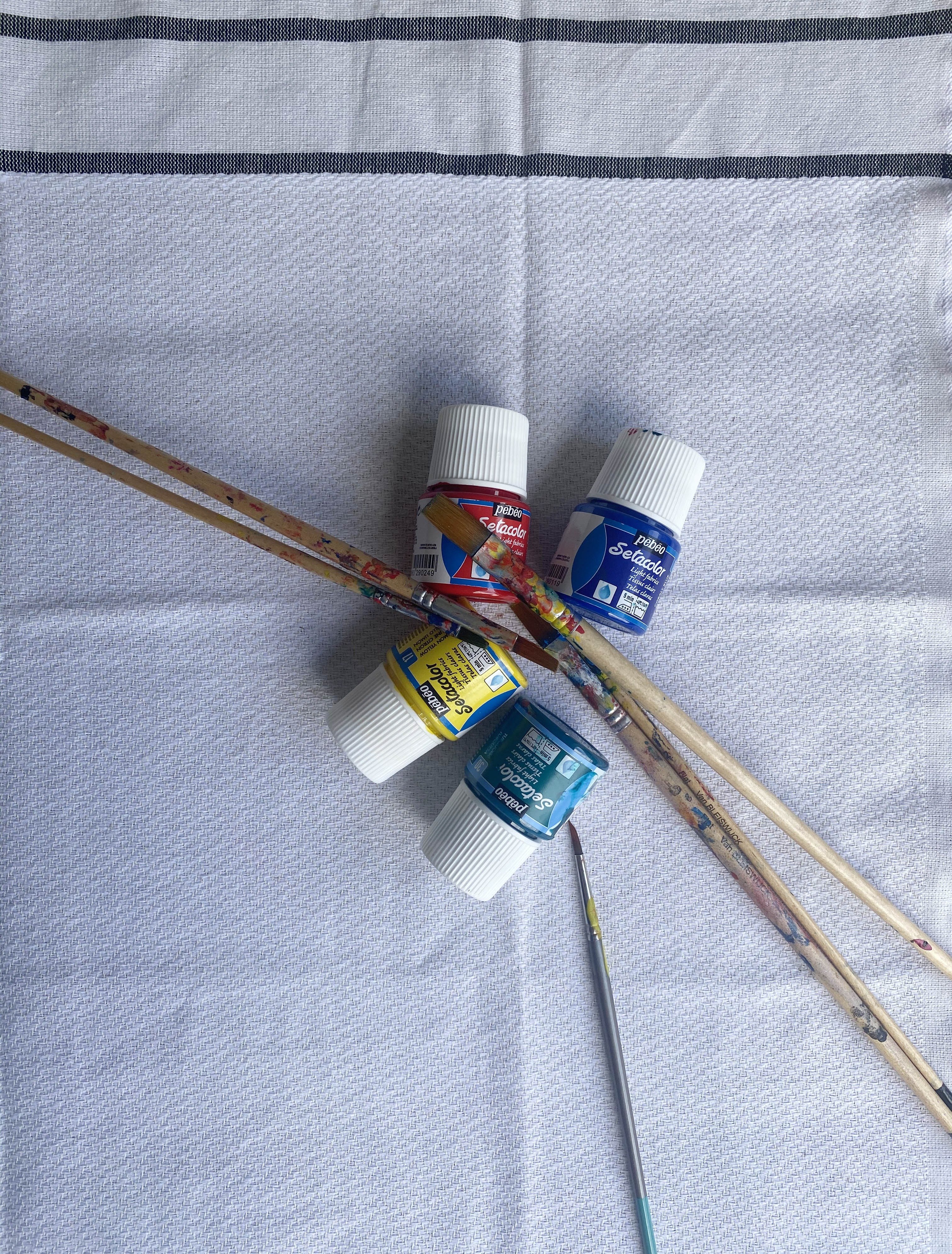 peinture sur tissu clair setacolor