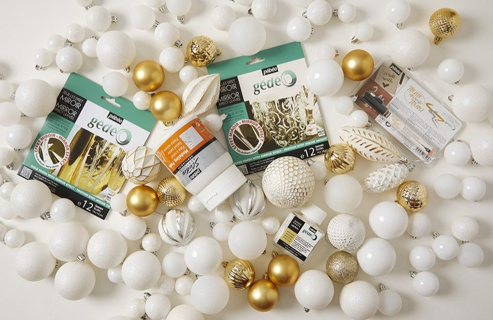 boules de Noël en modeling paste