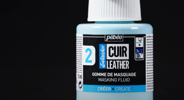 Get creative with our special leather masking fluid!