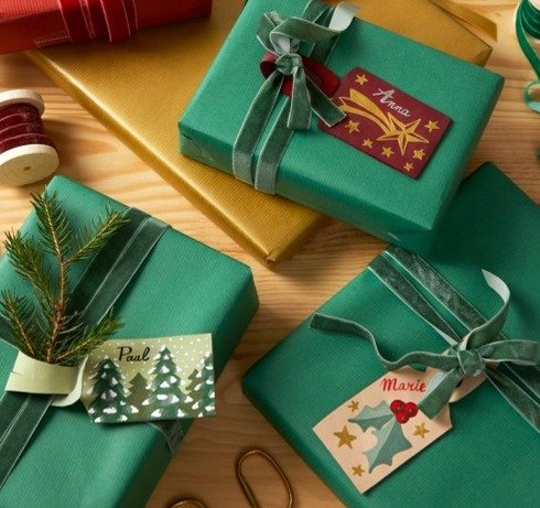 création d'étiquettes cadeaux en cuir