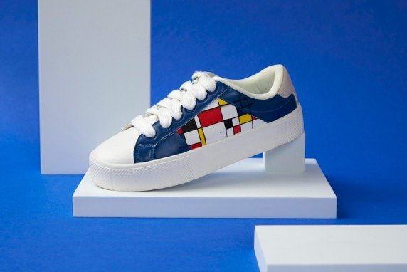 customiser des chaussures style mondrian