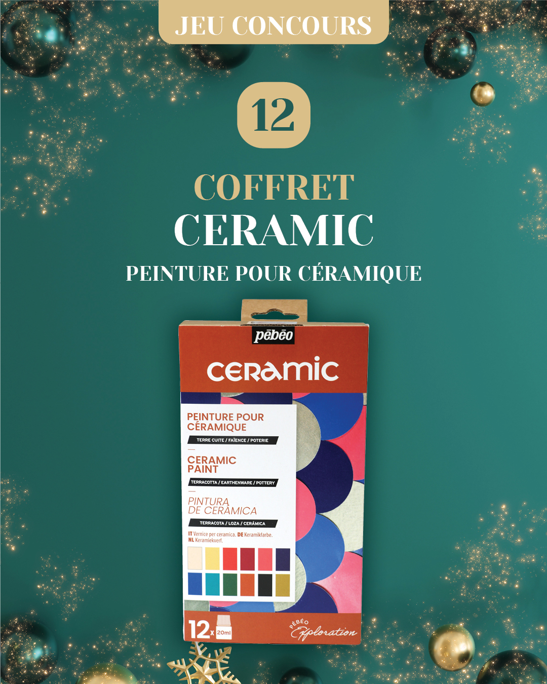 🎉Jour 12: Coffret Ceramic 🎉

Les couleurs Ceramic de Pébéo sont une solution à la fois économique et attray...