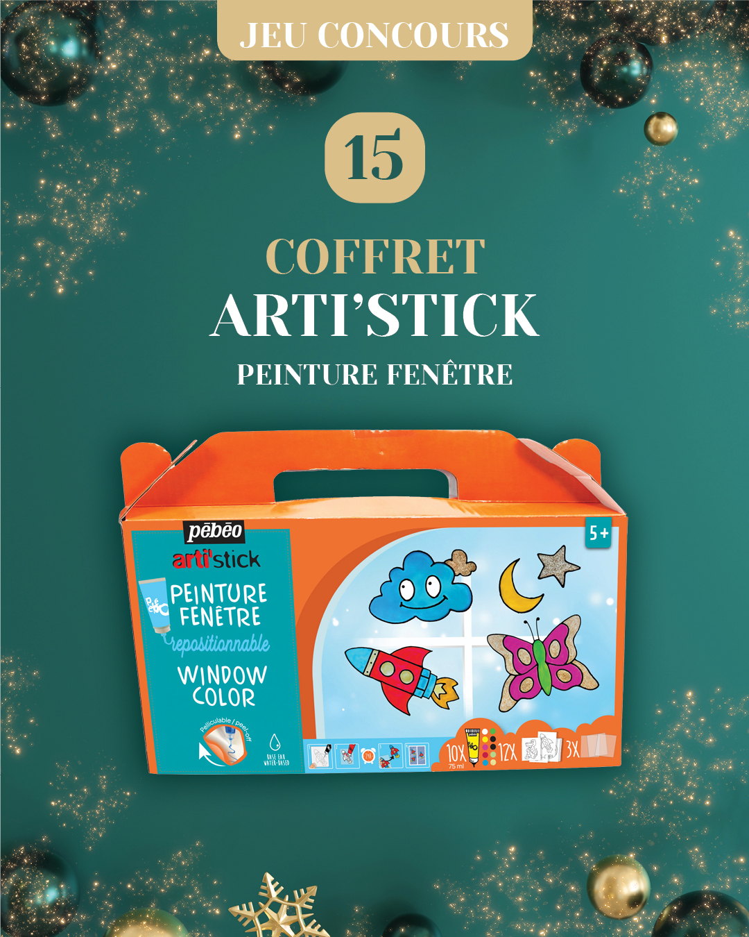 🎉Coffret 15 : ARTI'STICK 🎉

Mamans, Papas et maîtresse, tentez de gagner le coffret repositionnable Window Col...