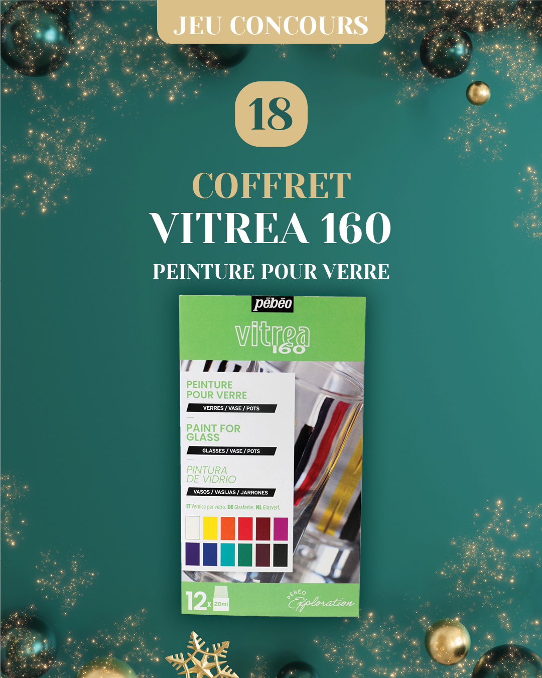 🎉Jour 18: Coffret Vitrea 160🎉

Tentez de remporter notre coffret Vitrea 160 🎨, qui allie qualité profession...