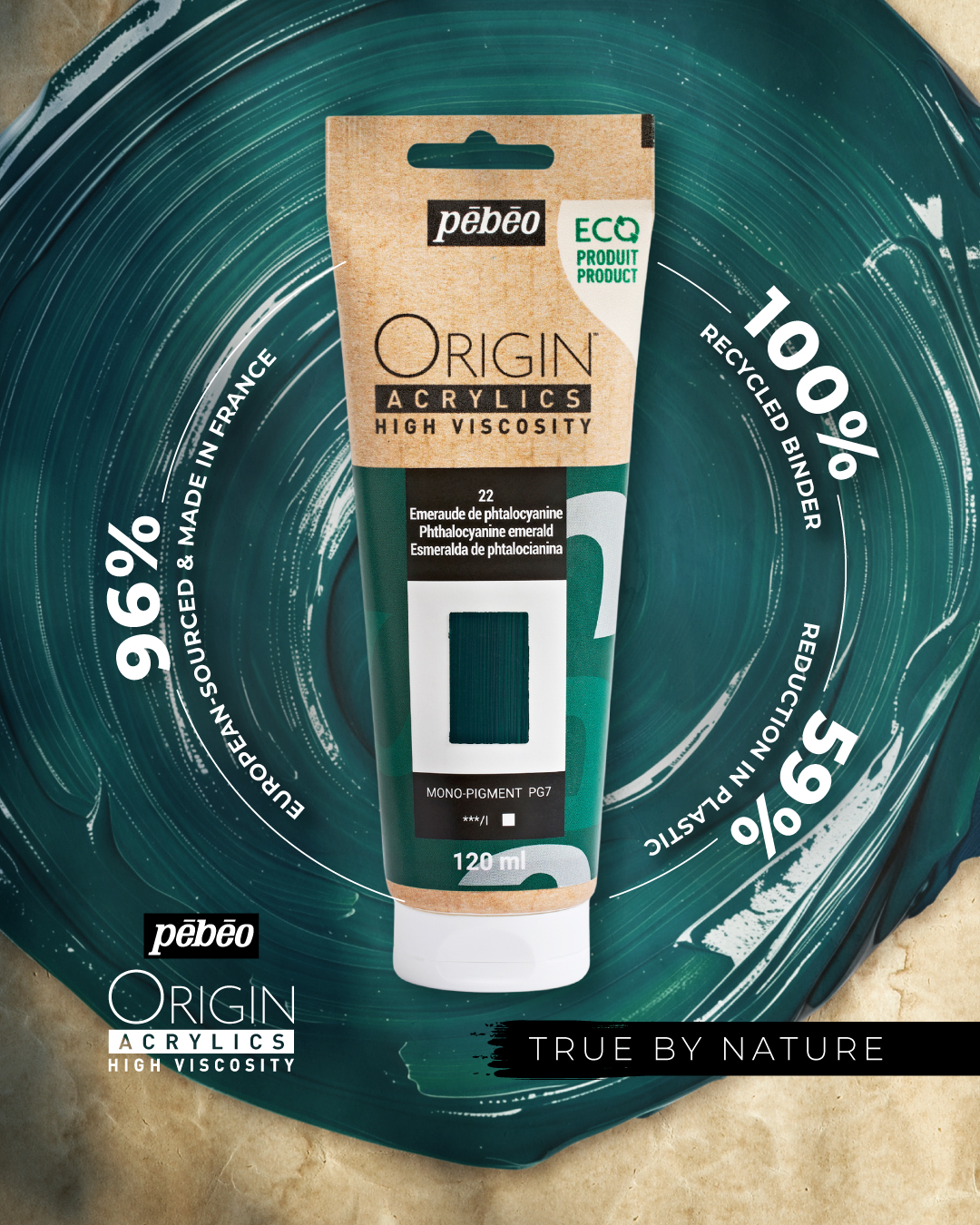 Our Origin range is eco-designed using a 100% recycled binder, reducing carbon footprint by 80% compared to non-recyc...
